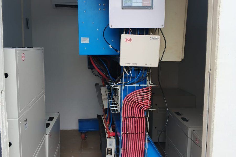Outdoor solar power room built by e-Phaim Energy in Abuja