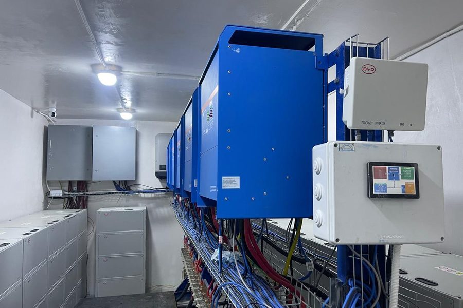 Victron, Fronius and BYD power room at a humanitarian hub in Monguno